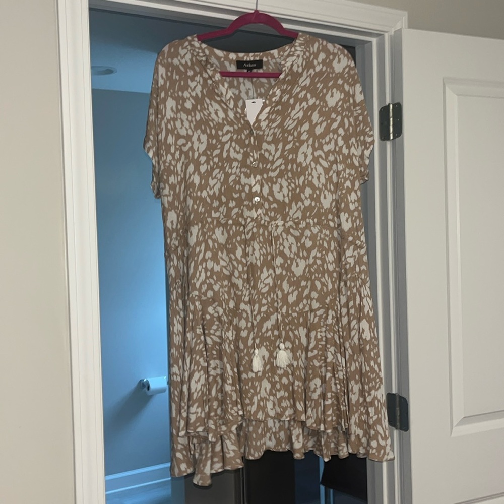 Beige and Ivory Babydoll Dress